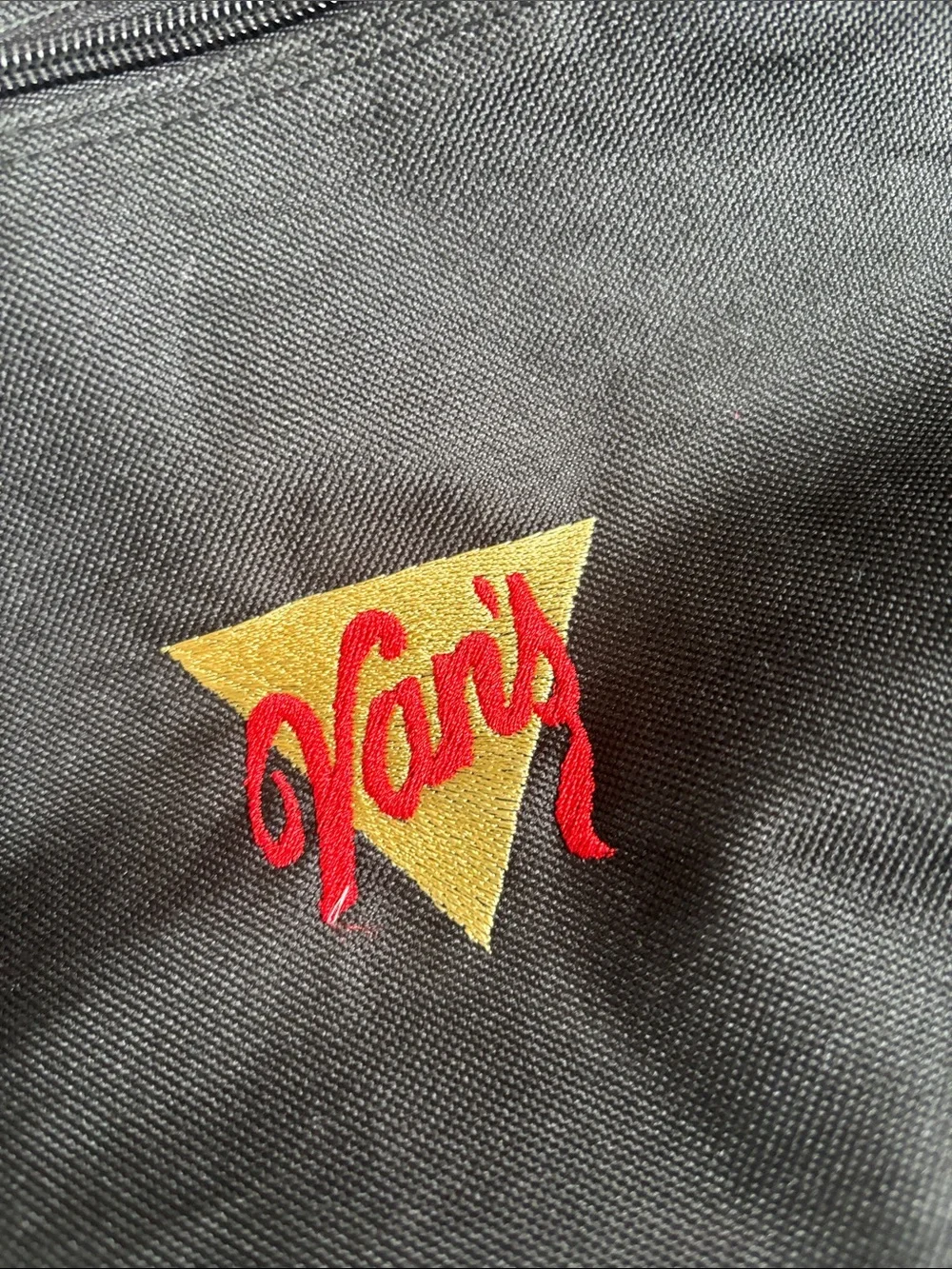 Vans aircraft vintage promo Black Duffel with Yellow & Red Logo